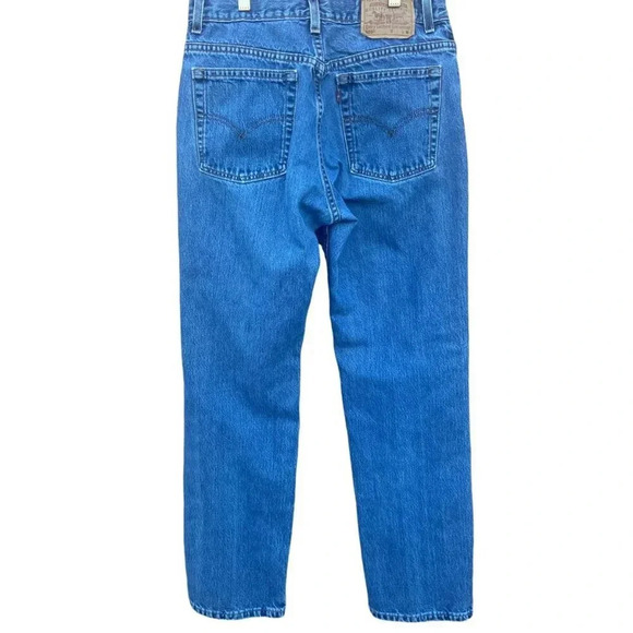 Levi's 505 2001 Y2K Vintage Dark Washed Low Rise Straight Leg Jeans, 12 Mis M - Picture 2 of 8